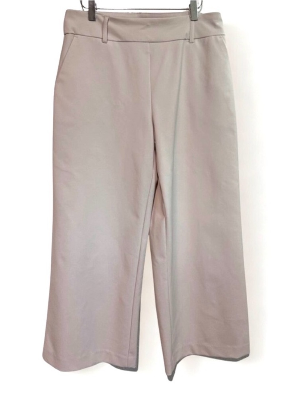 JL Atelier Light Beige Cropped Pants Size Med Nylon-Soandex Blend